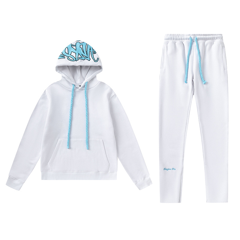 SYNAWORD Cross-border European and American Hip Hoodie Street Casual Loose Fleece Hoodie Set - New Trendy Product - Image 9