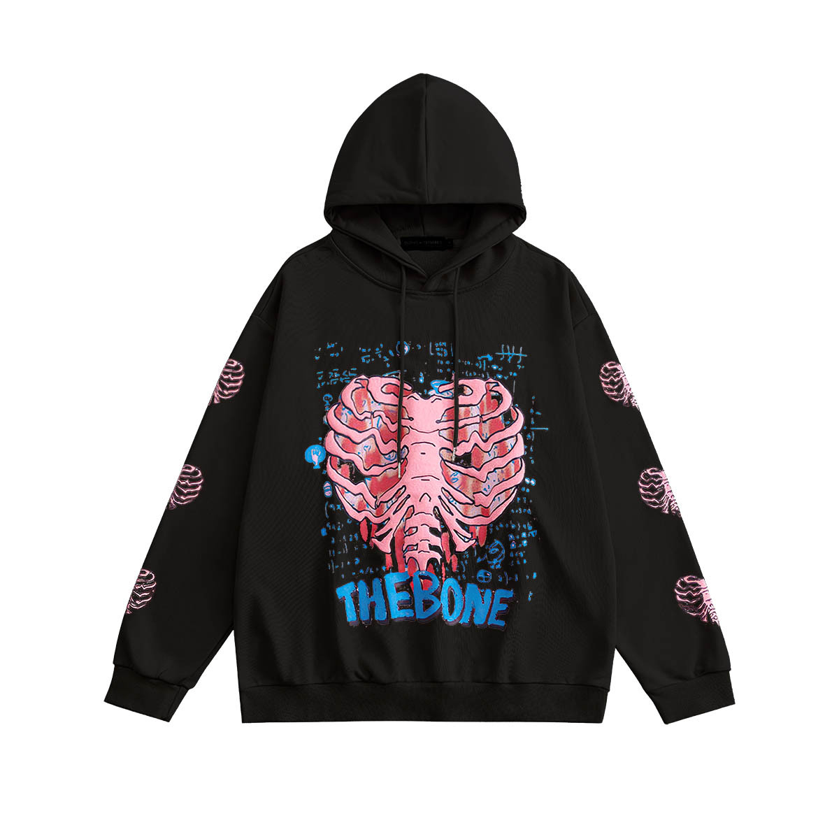 wish cross-border supply batch hoodie sweater bone dark y2k zipper plus velvet clothes - Image 6