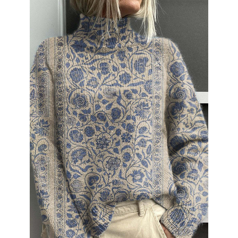 New Christmas Abstract Print Casual Cape Cardigan Sweater for Foreign Trade and Cross-Border - Image 29