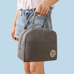 Cationic bento bag aluminum foil thickened picnic student lunch bag with rice tote bag insulation bag lunch box bag