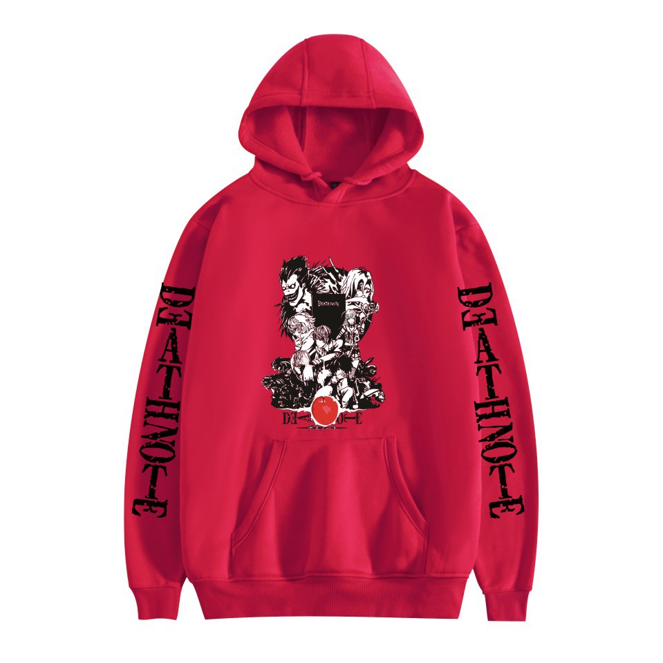 Men and Women Death Note Hoodie Large Size Pocket Velvet Sweatshirt Sweatshirt Winter - Image 6