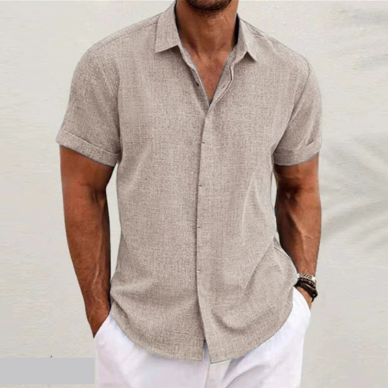 Short-Sleeved Button-Front Shirt - Image 6