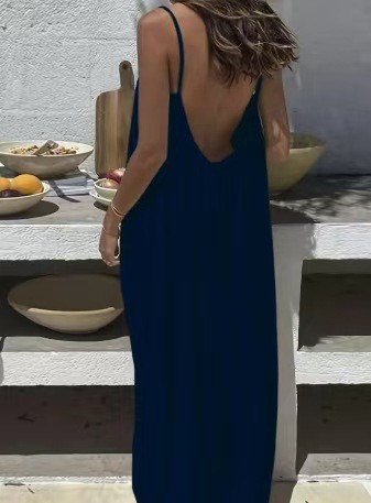 2026 New Women's Strappy Backless Loose-fitting Home Wear Dress (Amazon/AliExpress Cross-Border) - Image 8