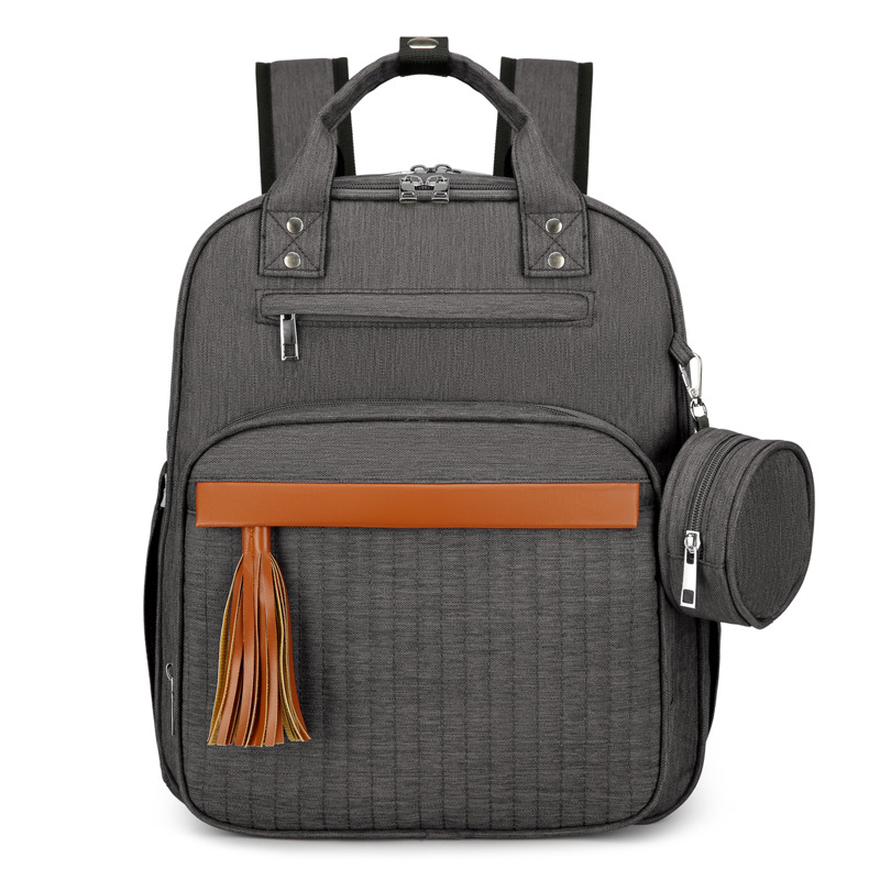 Cross-border new European and American large size fashionable mommy bag for going out with diaper pad multifunctional mother and baby bag mommy bag for women - Image 9