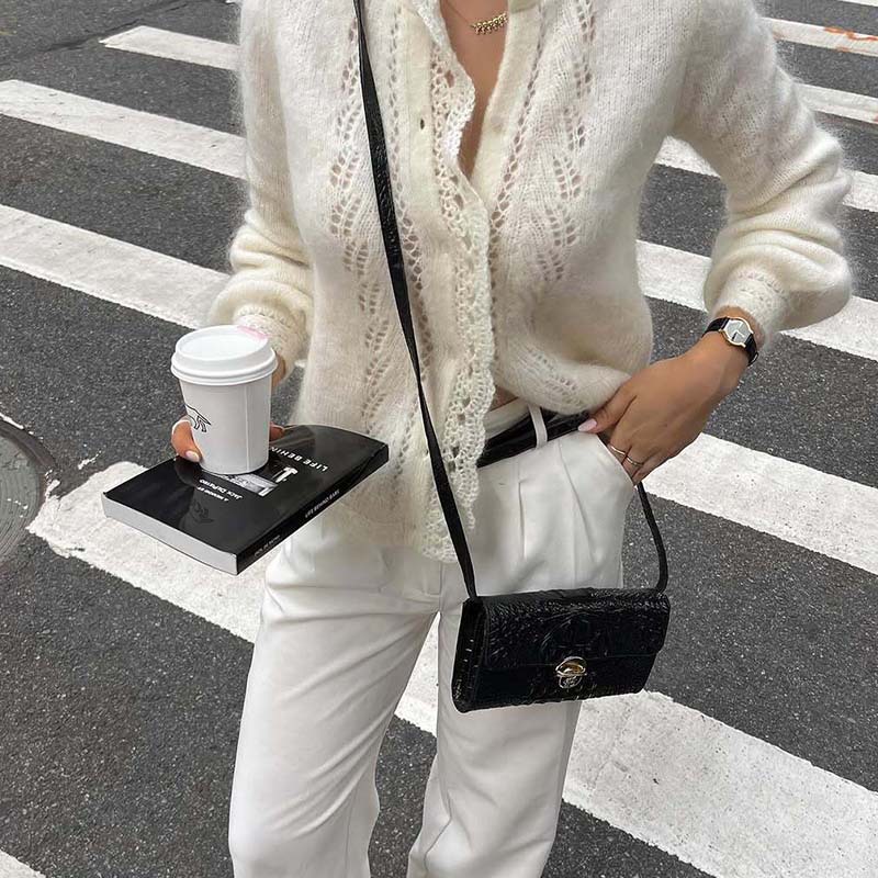 2025 Amazon Spring/Autumn New Arrival Cross-Border European and American Style Lazy Cardigan with Lace Trim - Image 4