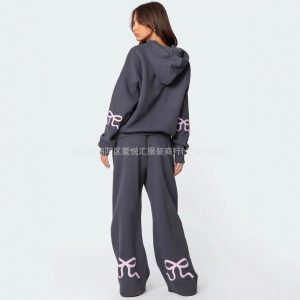 2024 new autumn and winter European and American cross-border hooded printed sweatshirt for women all-match loose and slim pullover fashion sweatshirt