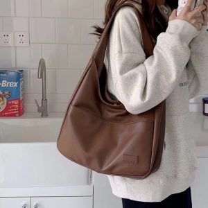 2023 cross-border foreign trade large-capacity bag for women autumn and winter new bucket bag tote bag college student class shoulder bag