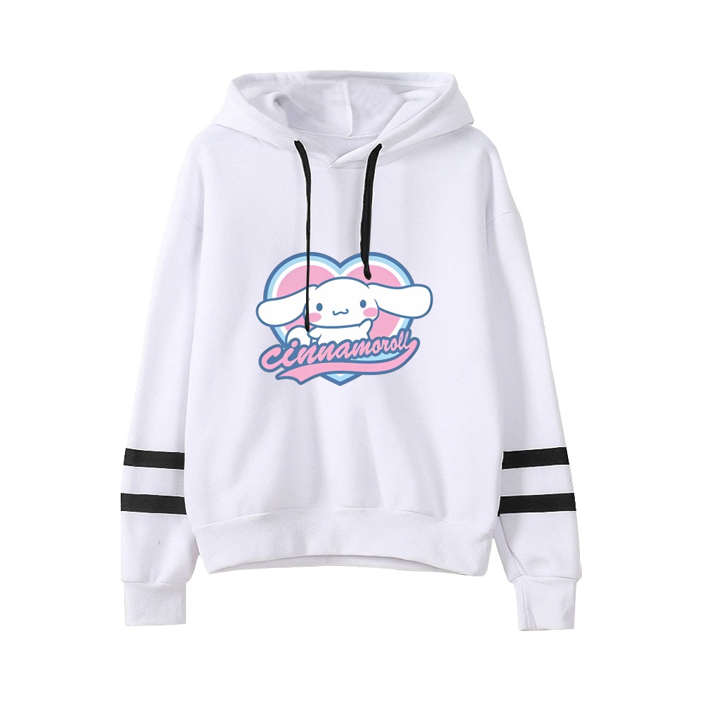 New anime Cinnamoroll big-eared dog cinnamon dog Sanrio 2D casual parallel bars hooded sweatshirt spring and autumn - Image 4