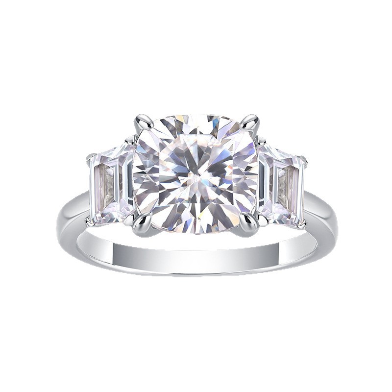 S925 Sterling Silver Guardian Ring, Moissanite Closed-Cut Ring, Hot Selling on Cross-Border TikTok, Factory Direct Wholesale. - Image 5
