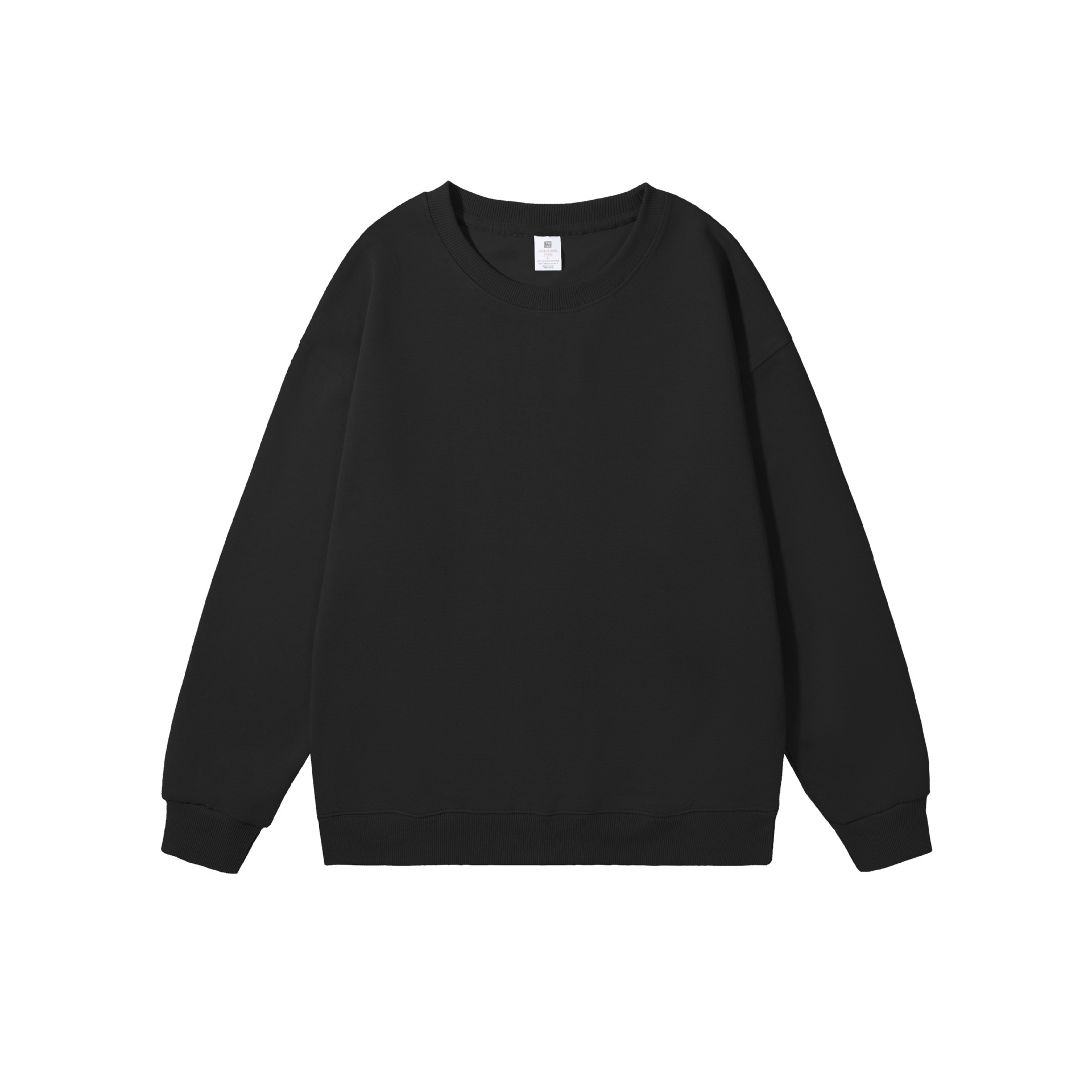 Cross-border European and American heavy loose solid color men's round neck blended cotton double-sided sweater women's Korean version of casual long sleeve couple - Image 10