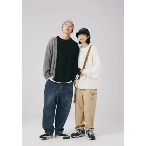 Colour-Block Knit Sweater