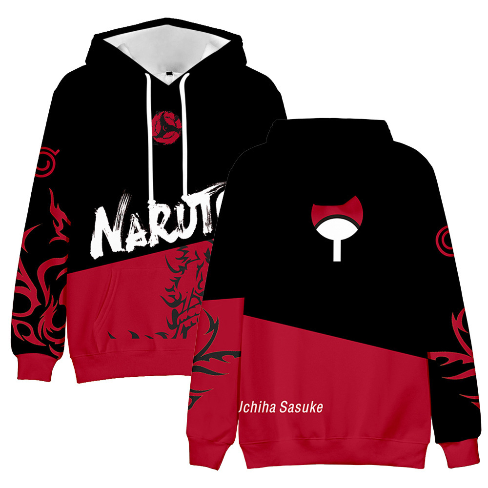 3D digital Naruto character double-layered hooded sweatshirt for men - Image 4