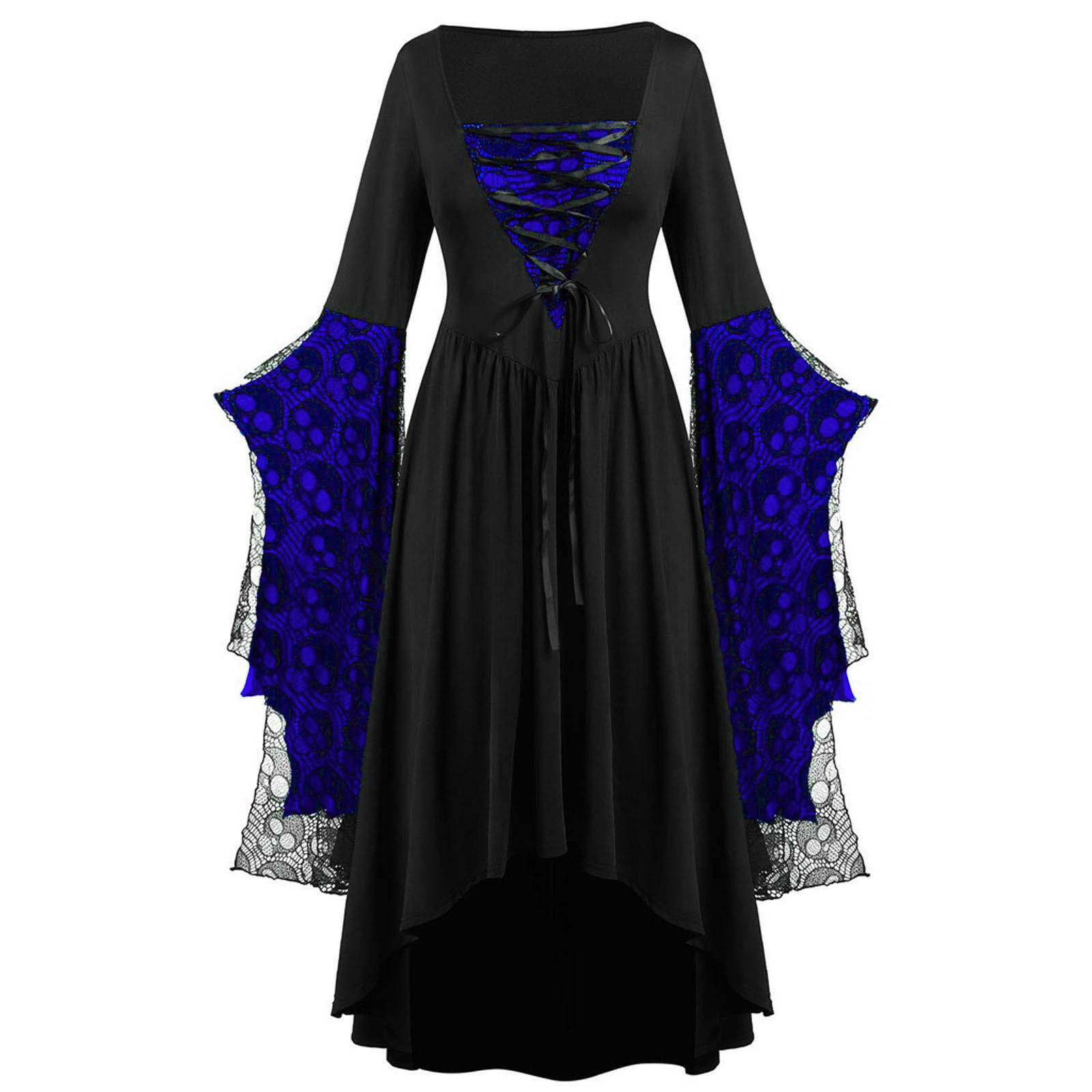 2023 Cross-border Foreign Trade Amazon Halloween European and American Costumes Skull Lace Strap Dress Hot Style Added Colors - Image 11
