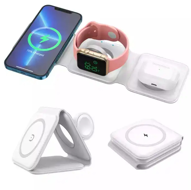 15W fast charging, thin, multi-functional, desktop wireless charger for Apple watch, mobile phone, three-in-one wireless charging - Image 7