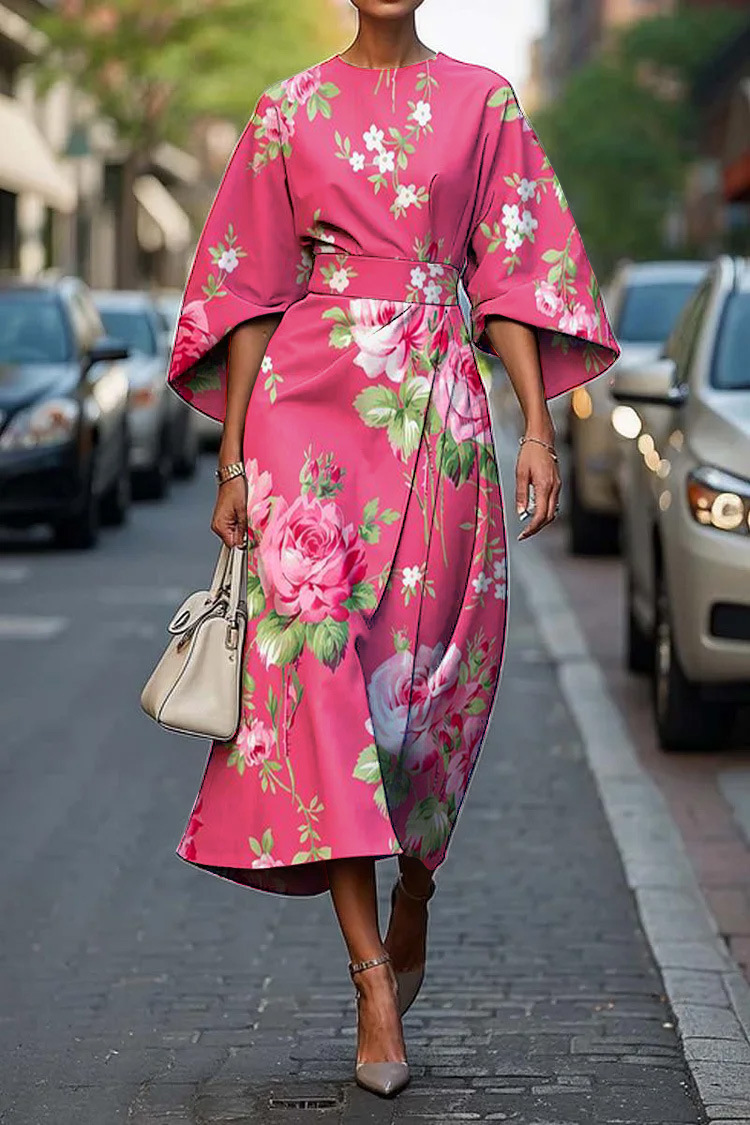 2025 Amazon Cross-Border Independent Station Floral Ocean Timeless Elegant Dress E439 Women's Dress - Image 20