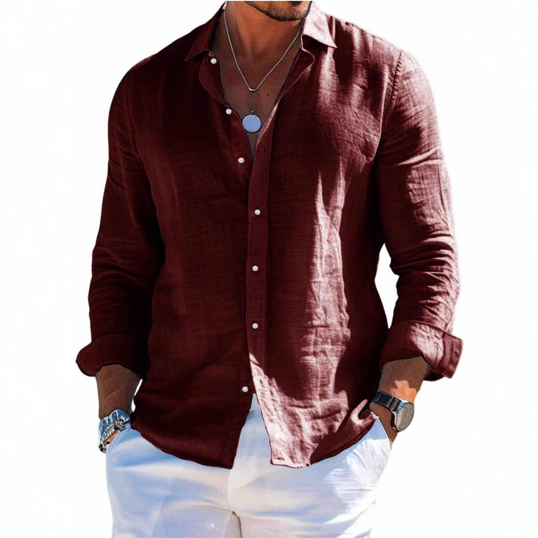 Hawaiian 3D Print Shirt, Amazon Independent Store Bestseller, Lapel Beach Long-Sleeve Shirt