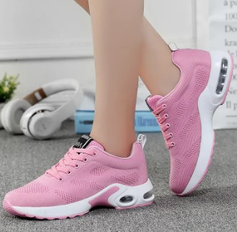 2024 new air cushion shoes casual running shoes flying woven sports shoes Korean version student mesh women's shoes 1727 cross-border - Image 9