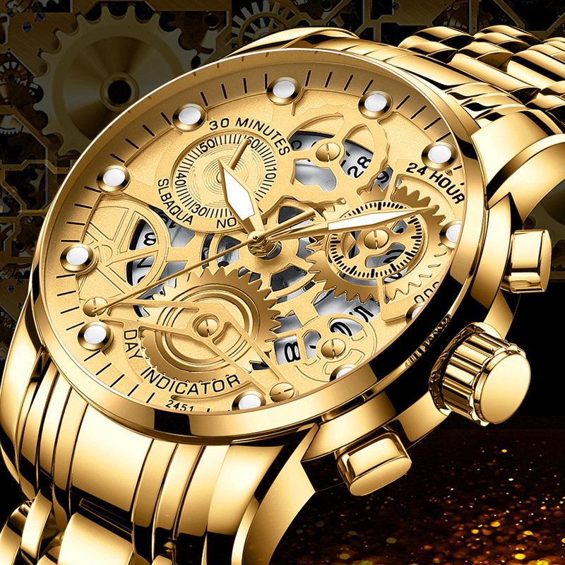 Men's hollow wrist watch wholesale trendy student waterproof men's watch luminous internet celebrity watch one piece drop shipping - Image 12