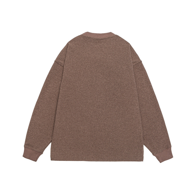 Wusu Men's Wear Japanese Fashion Brand 2025 Autumn New Letter Print Loose Large Size Round Neck Sweatshirt for Men Couples - Image 3