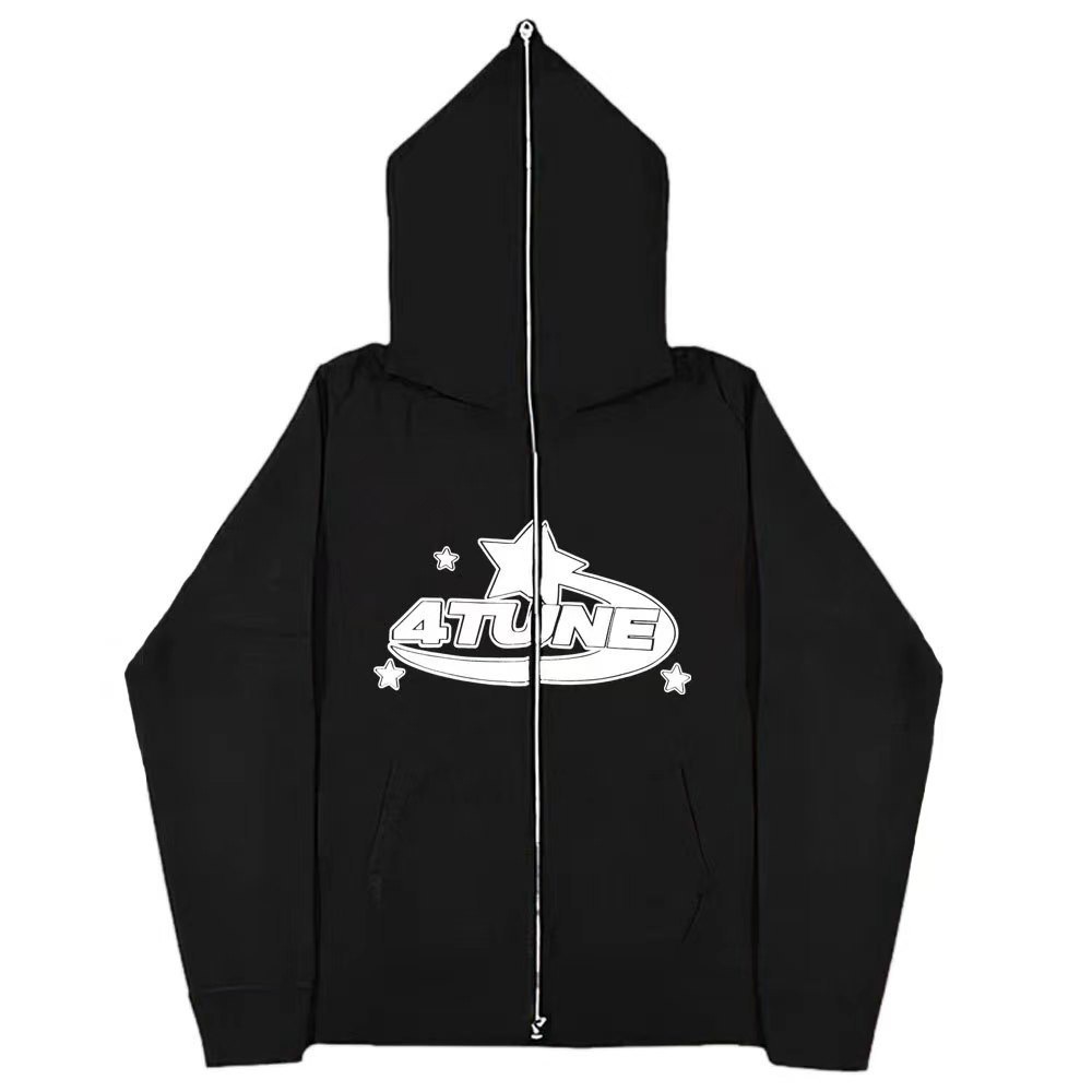 Spot 2023 European and American dark sweatshirts men's and women's hoodies Gothic couple Harajuku large size zipper sweatshirt - Image 6
