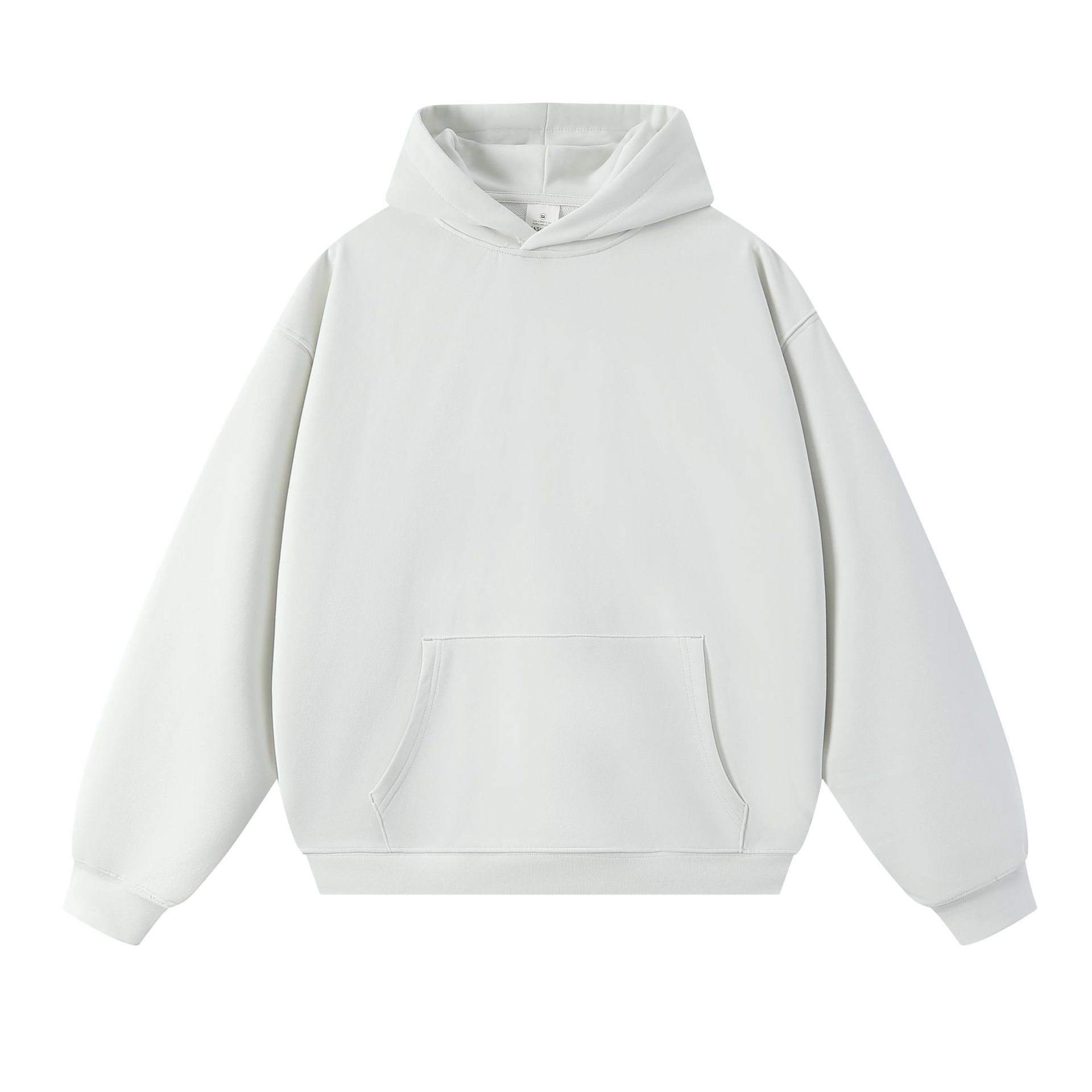 Sweatshirt 380g Terry Spring and Autumn American Thin Drop Shoulder Loose Style Solid Color Hoodie Men's Trendy All-match - Image 8