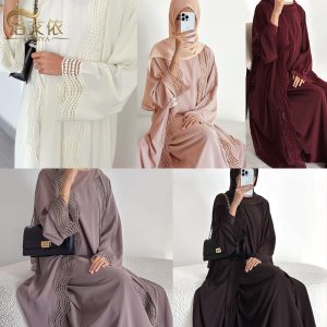 Loriya long-sleeved cardigan two-piece set, cross-border Nida fabric LR1183