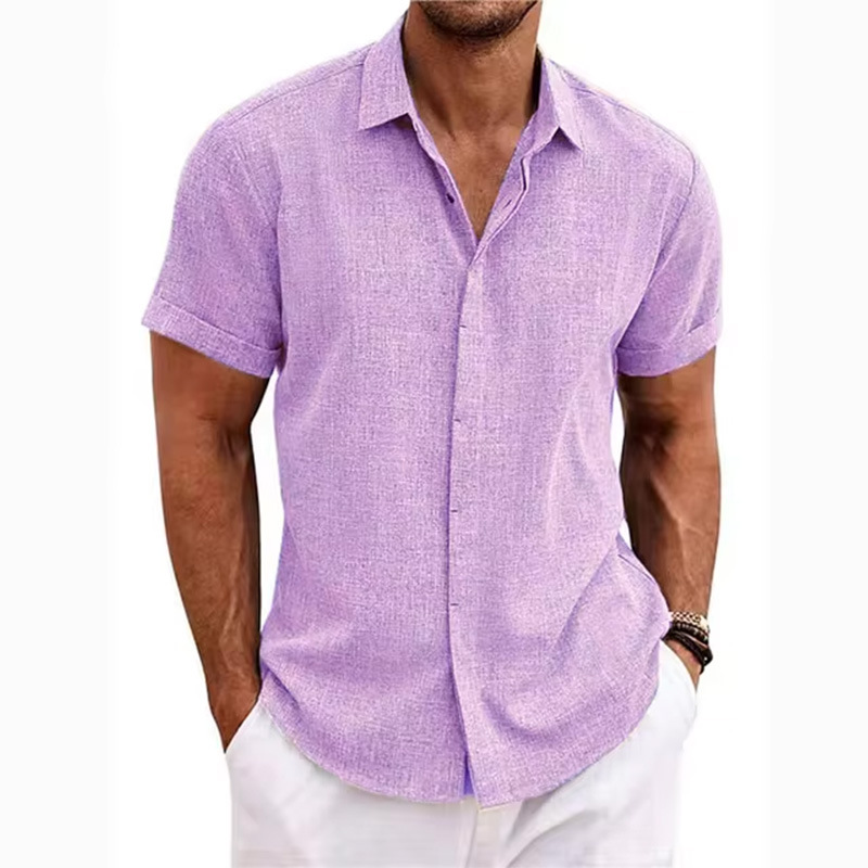 Short-Sleeved Button-Front Shirt - Image 12