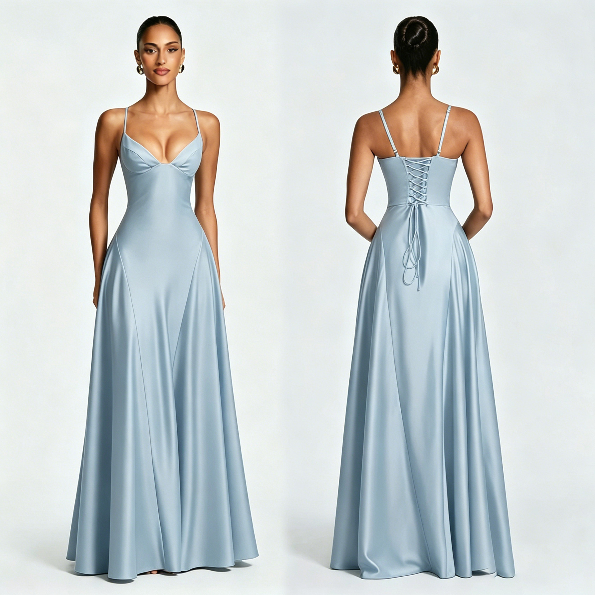 Women's Satin Strapless Bodycon Dress - Image 14