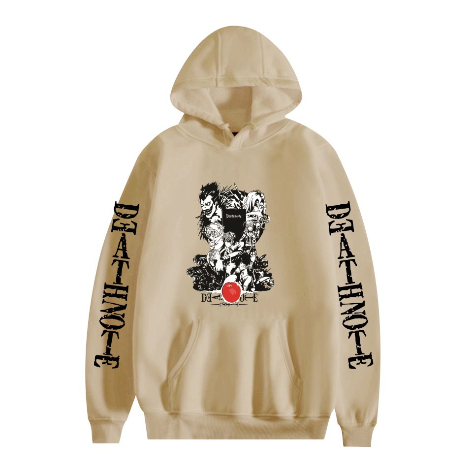 Men and Women Death Note Hoodie Large Size Pocket Velvet Sweatshirt Sweatshirt Winter - Image 5
