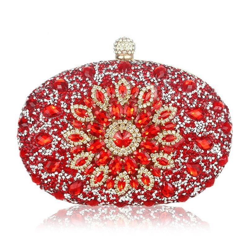New Sunflower Diamond Buckle Fashion Dinner Bag Party Evening Versatile Hand Messenger Shoulder Bag Wedding Bag Female Bag - Image 5