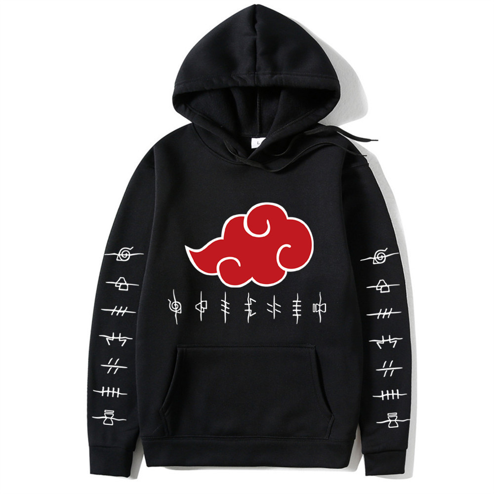 Naruto Printed - Adult Hoodies with White Letters on Sleeves - Image 22