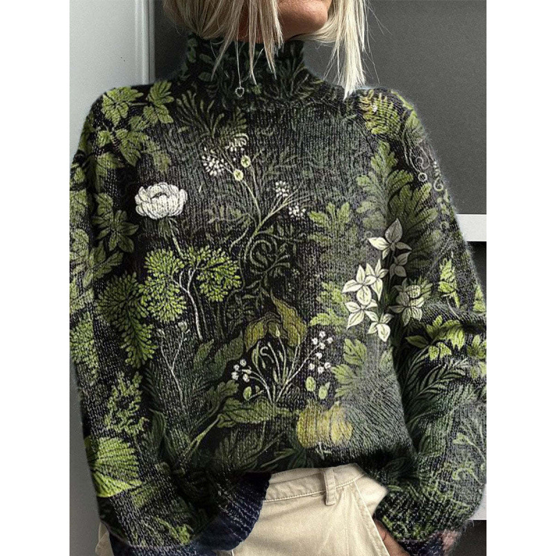 New Christmas Abstract Print Casual Cape Cardigan Sweater for Foreign Trade and Cross-Border - Image 47