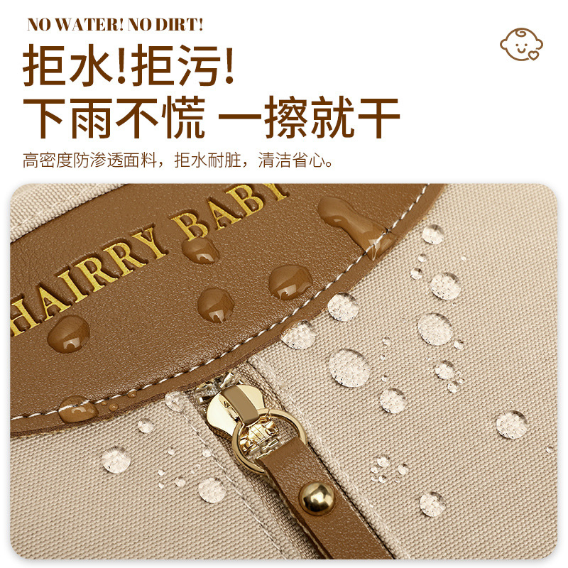 Mommy bag large size new style fashionable portable mother and baby bag main bag upper and lower layered detachable bottle bag mommy bag - Image 3