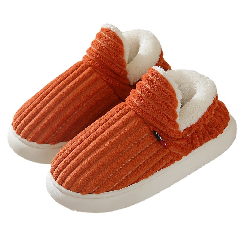 New style bag-heeled cotton shoes for women, autumn and winter, thick-soled velvet, non-slip, warm, velvet cotton shoes, men's Cixi home shoes - Image 8