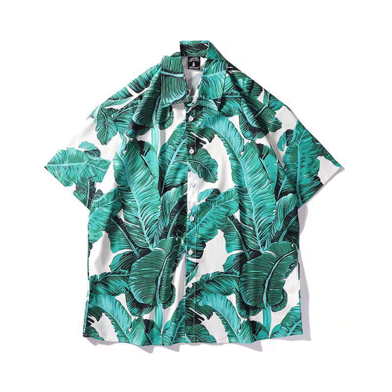 Summer short-sleeved shirts for men and women Hainan Sanya travel couples floral casual shirts summer Hong Kong style fashion - Image 13