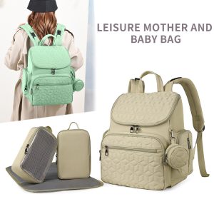 New cross-border European and American five-piece mother and baby bag, fashionable and high-quality mother bag for commuting