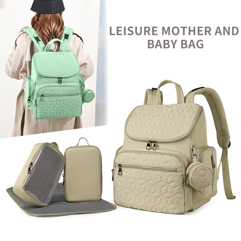 New cross-border European and American five-piece mother and baby bag, fashionable and high-quality mother bag for commuting