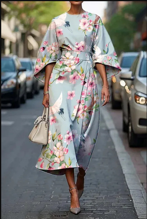 2025 Amazon Cross-Border Independent Station Floral Ocean Timeless Elegant Dress E439 Women's Dress - Image 26