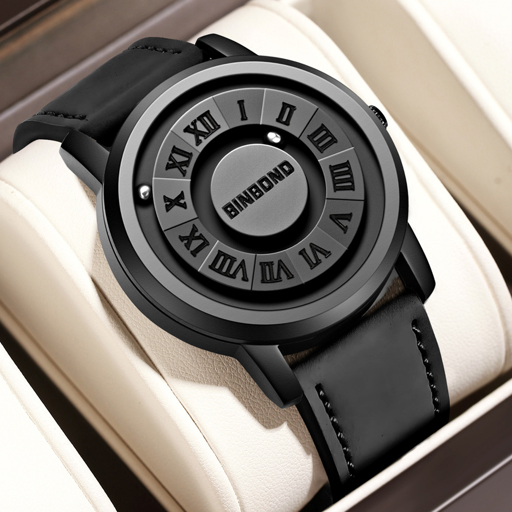 Bingbang American brand black technology watch men's new concept personality creative men's magnetic suspension waterproof men's watch - Image 14