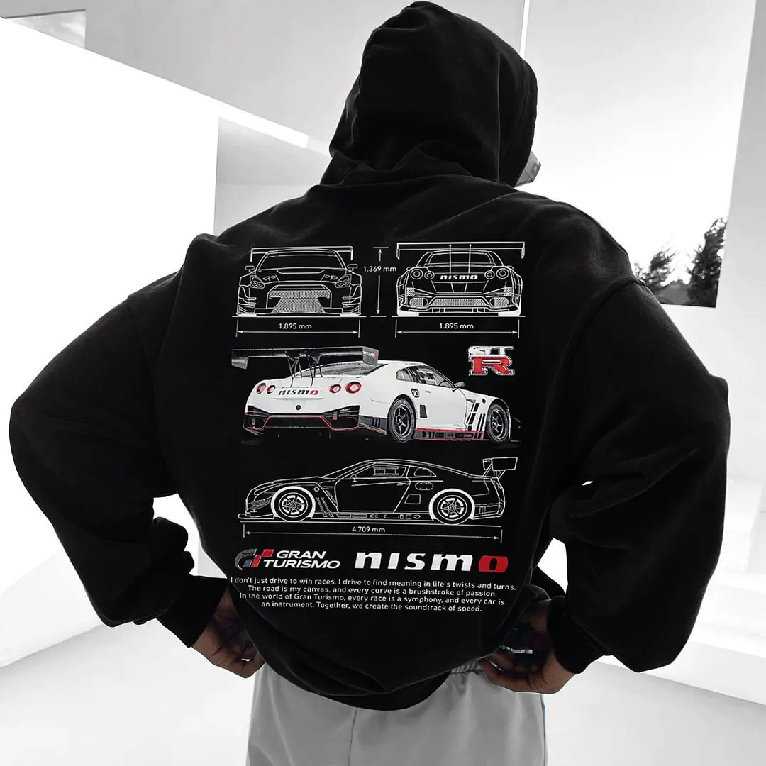 StreetcarHoodiePrintsMen Car Print Trendy Hoodie Loose Casual Versatile Hoodie - Image 24