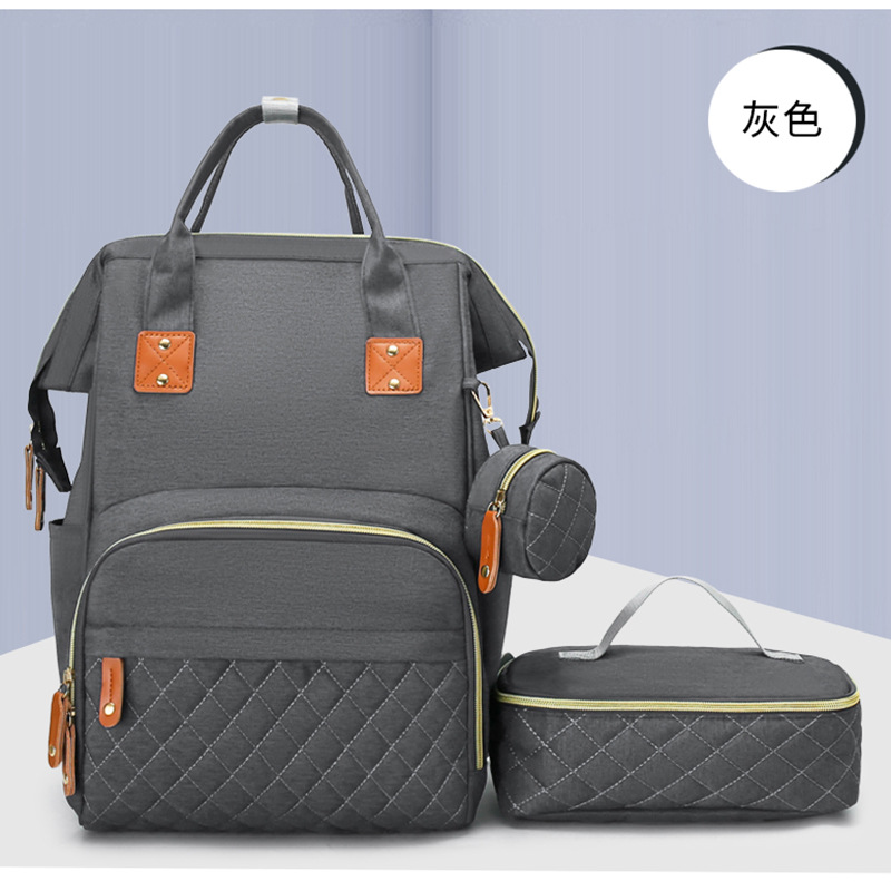 Mommy bag two-piece set multifunctional Oxford cloth cross-border mother and baby bag for traveling large capacity thermal insulation mommy bag - Image 9