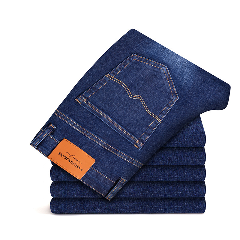 2023 Spring Straight Jeans Men's Mid-Rise Quality Comfortable Pants Men's Elastic Loose All-match Pants Men - Image 7