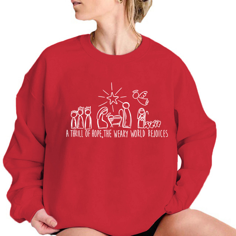 Christian Christmas Sweatshirt Nativity Scene Sweater - Image 9