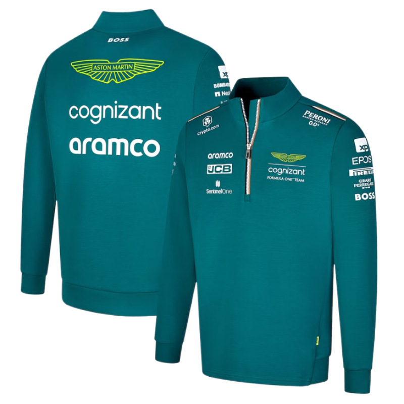 Cross-border new F1 peripheral racing suit fleece sweatshirt team long-sleeved stand-up collar warm sports cycling off-road sweatshirt