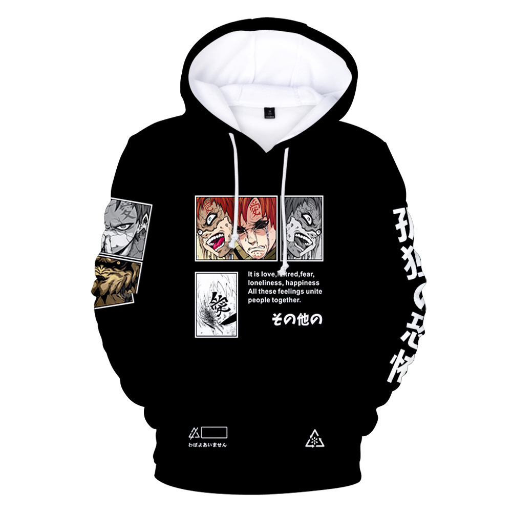 3D digital Naruto character double-layered hooded sweatshirt for men - Image 5