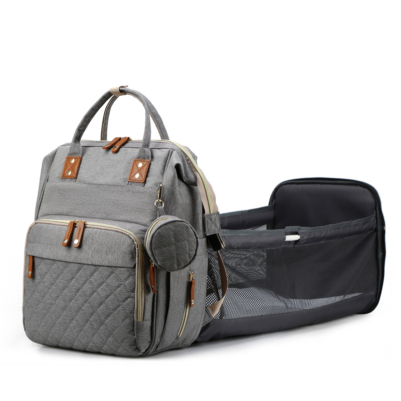 Cross-border integrated bed bag mommy bag multifunctional mother and baby bag fashionable large-capacity portable ladies mommy bag - Image 5