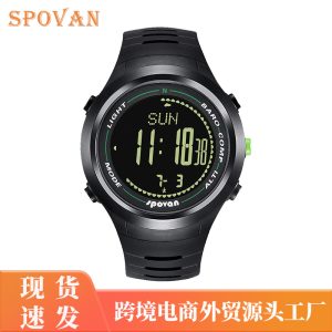 Cross-border popular spovan sports watch with compass outdoor multi-function luminous waterproof pedometer mountaineering watch