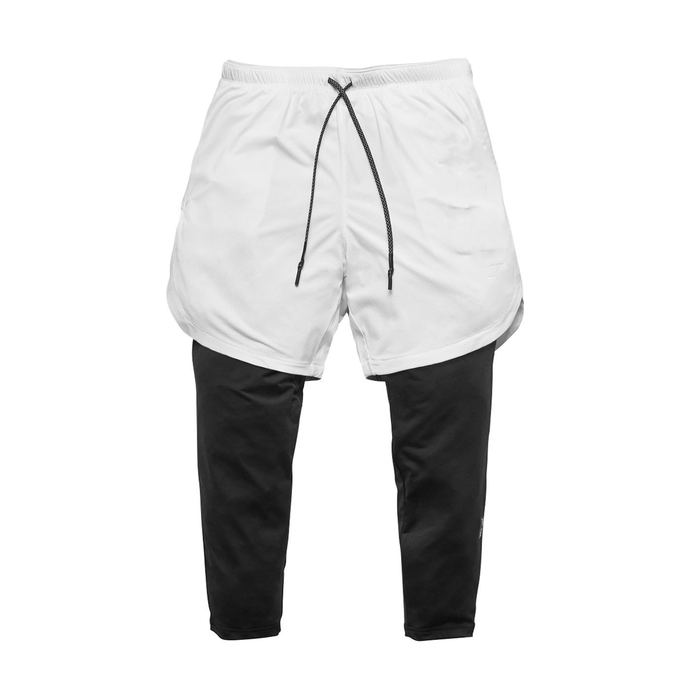 New men's sports fake two-piece trousers training fitness pants thin running overalls one piece drop shipping - Image 5