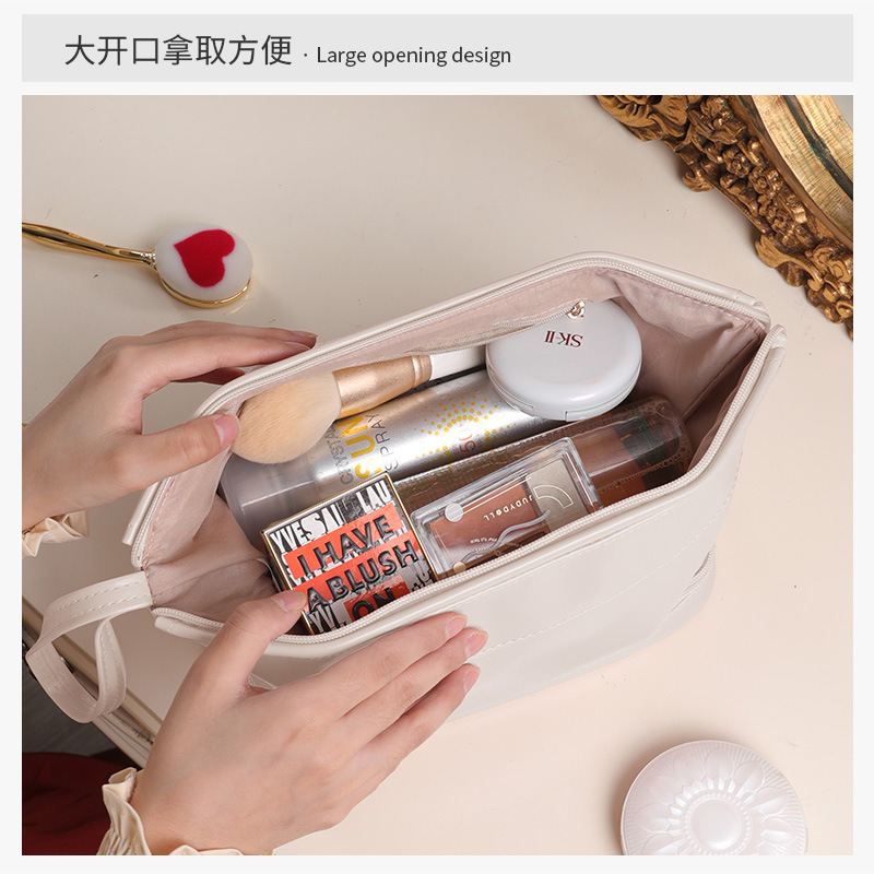 double-layer portable cosmetic bag large-capacity portable business travel storage bag - Image 10
