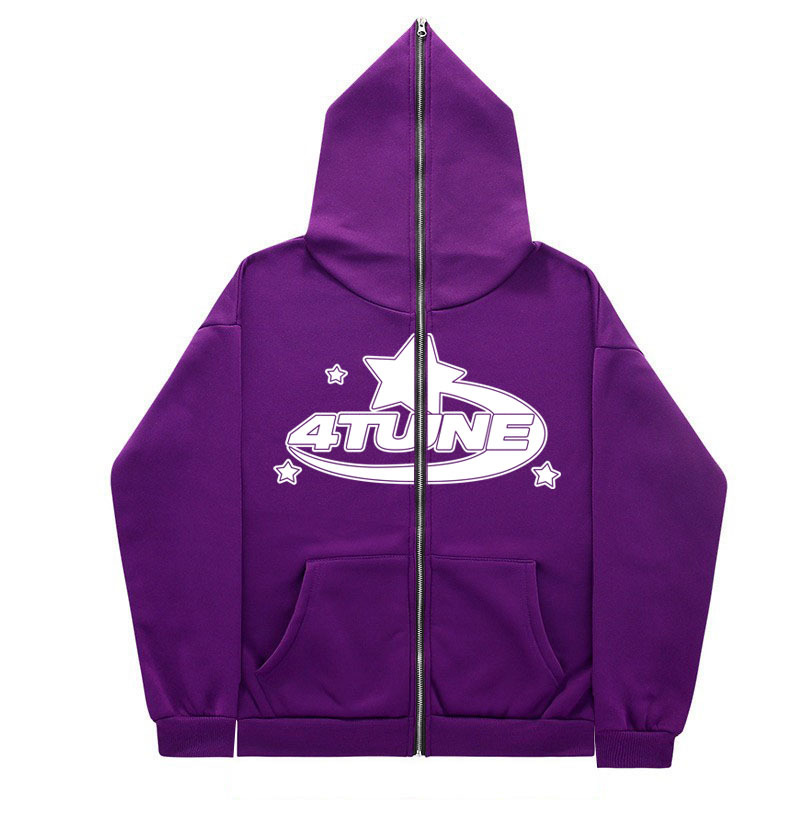 2023 cross-border new product tune trendy men's full face zipper sweatshirt American retro Y2K sweatshirt men's casual jacket - Image 9